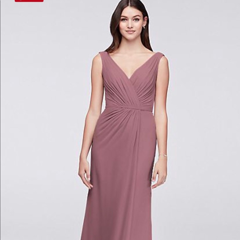 Chiffon Bridesmaids Dress - F19585 color: Quartz